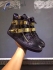 Giuseppe Zanotti Double Gold Bar Latch Clasp Leather High Top Sneakers in all black